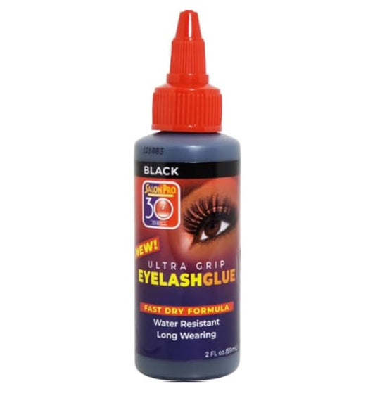 Salon Pro 30 Second Eyelash Glue for Lashes, Black, 1 Fl. oz