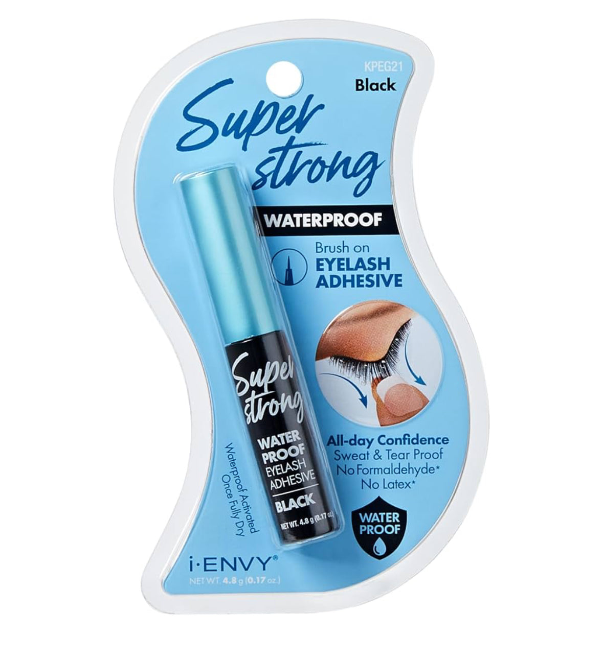 iENVY Super Strong - WATERPROOF - Eyelash Adhesive - BLACK #KPEG21 0.16 oz (4.7 g)